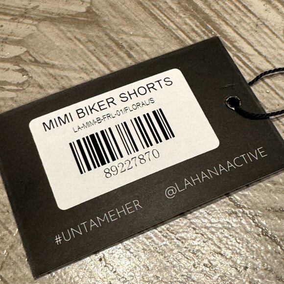 Lahana Active Womens Floral Print Mimi Biker Shorts SMALL Athleisure NWT - Picture 4 of 4